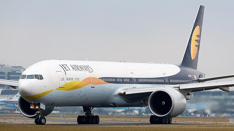 Diese Boeing 777 der indischen Fluggesellschaft Jet Airways wurde am 16. Februar zum Geisterflieger über Franken. Die Crew hatte den Funkkontakt zum Boden verloren, zwei Eurofighter stiegen auf. Foto: privat