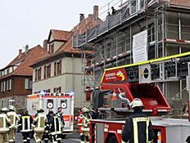 Arbeitsunfall gestern Nachmittag in der Kissinger Straße. Foto: Markus Reeh
