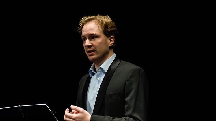 Der Tenor David Zimmer und Claudio Rizzi am Flügel gestalteten einen Liederabend im Theater in der Reithalle.