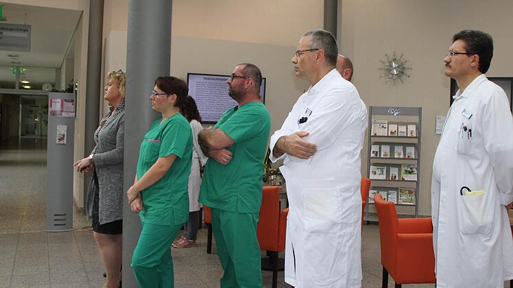 Kundgebung gegen die geplante Krankenhausreform der Bundesregierung in Bad Brückenau. Foto: Ulrike Müller