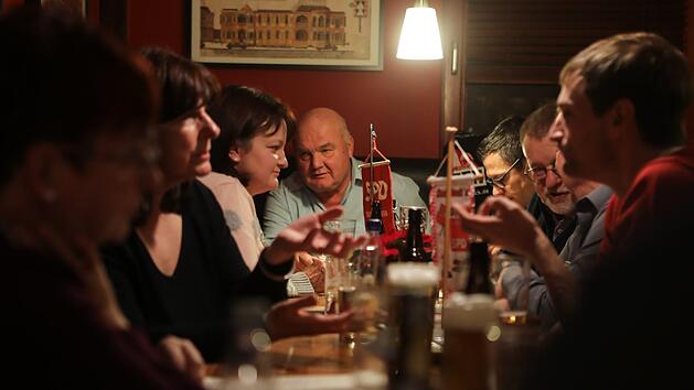 SPD-Stammtisch "Red Socks"  in R&ouml;dental. Foto: Barbara Herbst