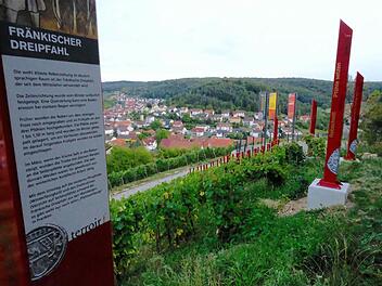 Eindrucksvoll gestaltet: "terroire f" auf dem Weinberg mit Blick auf Ramsthal. Foto: Gerd Schaar