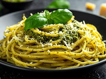 Pesto, Spaghetti, Pasta, Nudeln
