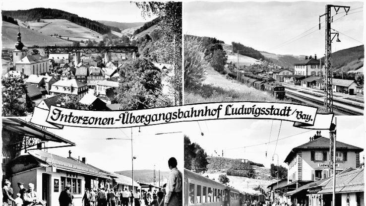 Bekannt wurde die Stadt Ludwigsstadt durch ihren Interzonen-&Uuml;bergangsbahnhof.  Repros: Gerd Fleischmann