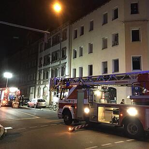 Wohnung in Flammen