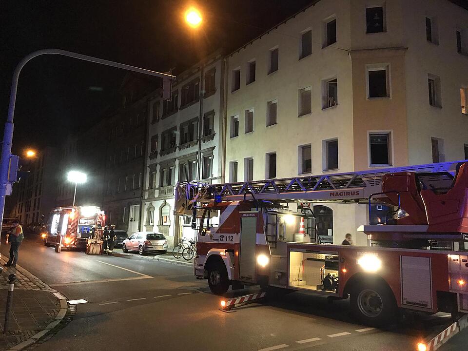 Wohnung in Flammen