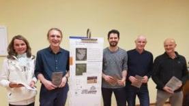 Bürgermeisterin Beatrix Lieb bei einem Vortrag von  Franz Xaver Berchtold und Philipp Schinkel (beide Universität Würzburg), daneben Gerhard Morber, Initiator, Dr. Ralf Obst vom Bayerischen Landesamt für Denkmalpflege. Markus Heil