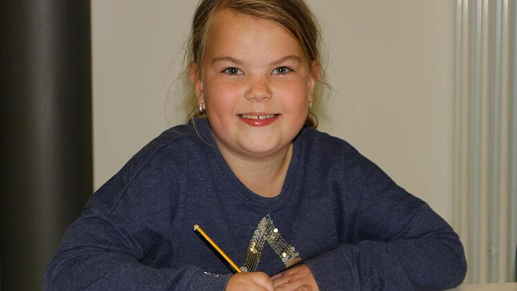 Kreisgewinnerin Lena Schnotz von der Grundschule Hofheim Foto: Günther Geiling