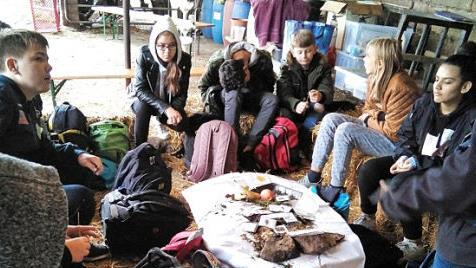 Die Mittelschüler lernten auf dem Bauernhof.  Foto: Amt für Landwirtschaft
