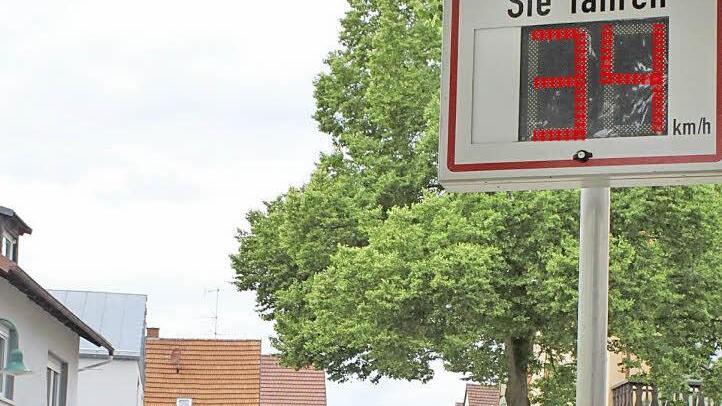 Geht noch. Tempo 34 zeigt die Messstelle in Bad Bocklet: Foto: Thomas Mäuser