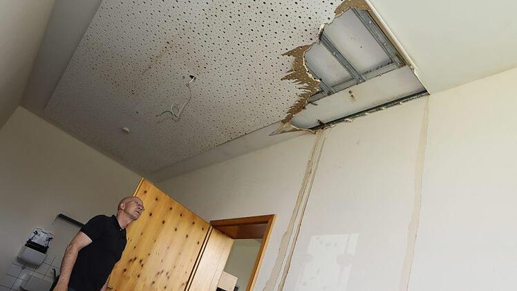 Das Untergeschoss der Kita Merkendorf hat es besonders getroffen. Foto: Barbara Herbst