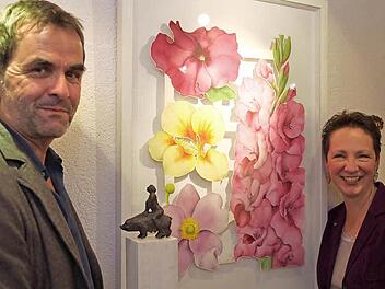 Stefan Atzl und Tanja Engelke präsentieren ihre Werke derzeit in Regensberg.  Foto: Franz Galster