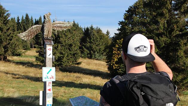 Zuweilen sorgt die Beschilderung der verschiedenen Wanderwege in der Rh&ouml;n f&uuml;r Verwirrung. Foto: Johannes Schlereth