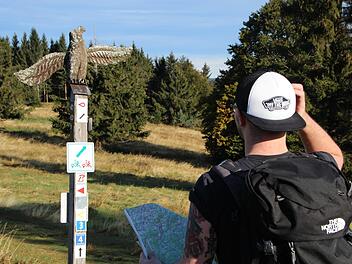 Zuweilen sorgt die Beschilderung der verschiedenen Wanderwege in der Rhön für Verwirrung. Foto: Johannes Schlereth