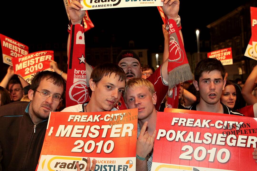 Meisterfeier Brose Baskets Bamberg Maxplatz