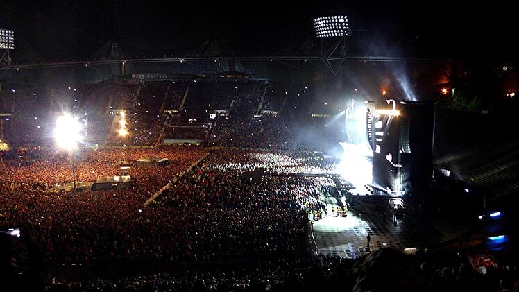 Die Rolling Stones im Münchner Olympiastadion.