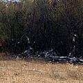 Ein Flugzeug stürzte am Montag in einem Waldstück nahe Würzburg ab und geriet dabei in Brand. Zwei Menschen wurden schwer verletzt. Die Feuerwehr musste das Feuer im Anschluss löschen. Foto: News5/Höfig