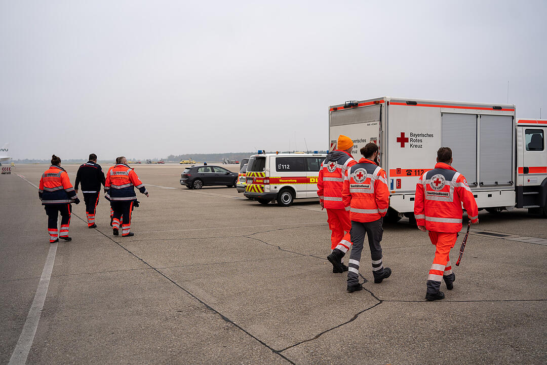 Großübung am Nürnberger Flughafen