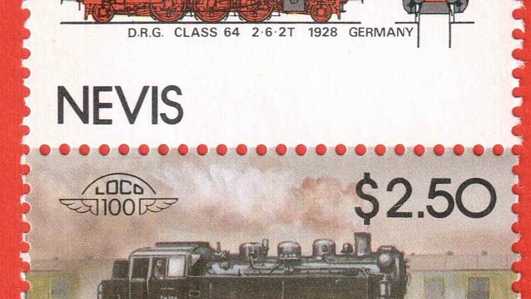 Deutsche Dampfloks sind im Ausland ein beliebtes Briefmarken-Motiv.
