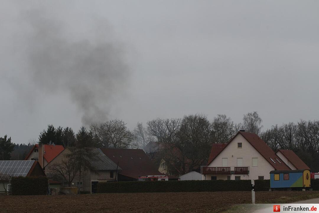 Dachstuhlvollbrand in Zandt bei Lichtenau