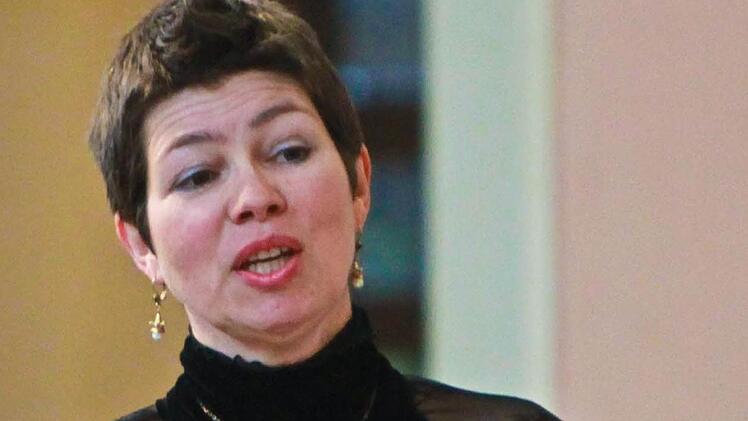 Nele Gramß sang die Uraufführung eines Lieder-Zyklus von Rainer Pezolt.Foto: Archiv/Jochen Berger