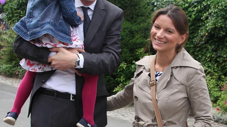 Auch Bürgermeister Martin Bernreuther nahm mit seiner Familie am Kirchenjubiläum teil.