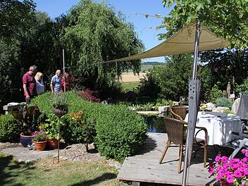 Der Gartenteich im Garten von Gabi und Michael Herler Foto: Alexandra Kemnitzer