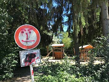 Üppig eingegrünt und meistens gut besucht: der Spielplatz in der Gereuth, der möglicherweise verlagert wird.