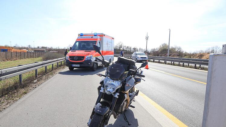 Das Motorrad des Verunglückten