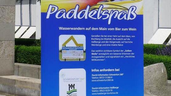 Von Bischberg im Landkreis Haßberge bis Wipfeld, Kreis Schweinfurt , gibt es "Paddelspaß".