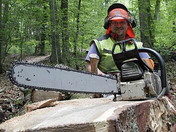 Frank Hofmann lässt die Säge sprechen. Fotos: Josef Hofbauer