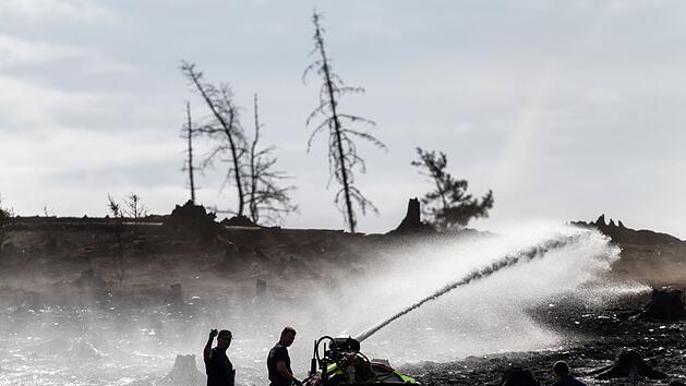 Waldbrand in Thüringen - Saalfelder Höhe