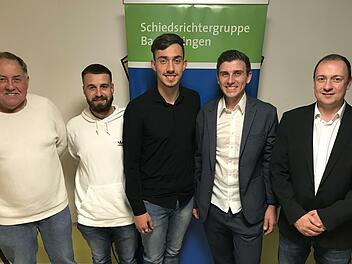 Unser Bild zeigt die Führungsriege der Schiedsrichter-Gruppe Bad Kissingen mit (von links) Ludwig Weisenseel (stellvertretender Gruppenobmann), Tim Schoch (Schriftführer), Anton Muthig (Lehrwart), Alexander Arnold (Gruppenobmann) und Michael Balling (Kassier). Foto: Julian Brönner
