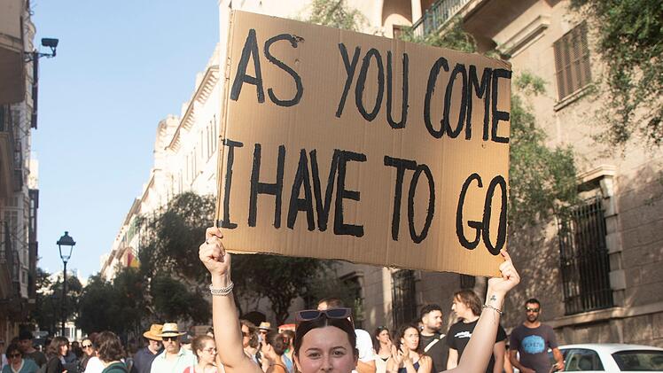 Protest gegen Massentourismus auf Mallorca