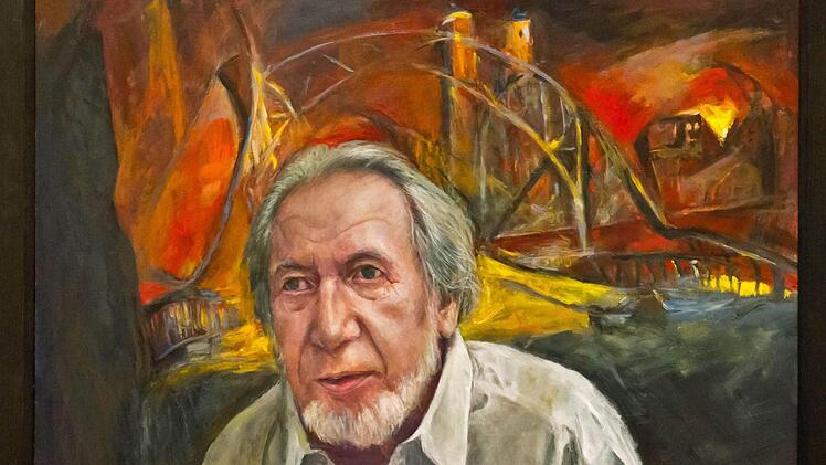 Gudrun Brüne: Bernhard vor brennender Stadt (Erinnerung), 2013 Foto: Jochen Berger