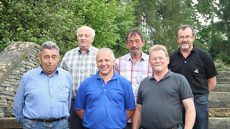 Gruppe 1: (vorne v.l.) Rudolf Ziegler, Anton Ziegler, Gerhard Freibott, (hinten v.l.) Edgar Schlembach, Rainer Werner und Richard Schleier Foto: Paul Ziegler