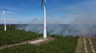 Waldbrand auf munitionsbelastetem Gel&auml;nde bei J&uuml;terbog