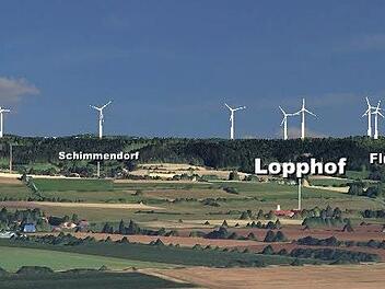 Die sieben Windräder auf der Kirchleuser Platte, wie sie von Gärtenroth aus zu sehen sein werden. Grafik: privat