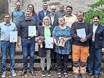 Wurden für ihr jahrzehntelanges Engagement geehrt: (v.l.) Christian Kreutzer, Thomas Ehrsam, Maria Barthold, Andrea Trebes-Pohl und Norbert Deuerling.