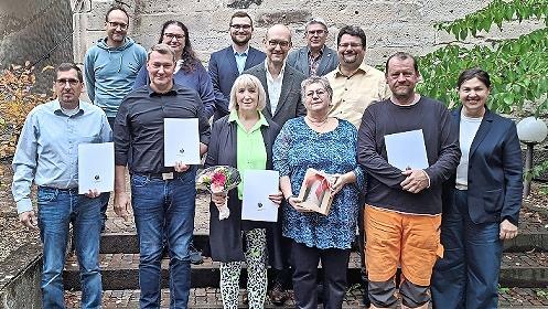 Wurden für ihr jahrzehntelanges Engagement geehrt: (v.l.) Christian Kreutzer, Thomas Ehrsam, Maria Barthold, Andrea Trebes-Pohl und Norbert Deuerling.