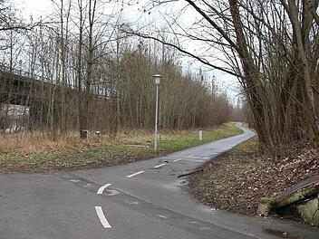 Neben diesem Geh- und Radweg, der zwischen Stadtautobahn und Bahndamm entlang führt, hat die Polizei am Freitag und Samstag das Skelett geborgen. Fotos: Ulrike Nauer