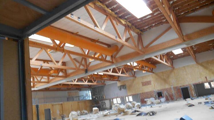 Baustelle: die Zweifachsporthalle der Ebracher RealschuleFoto: privat