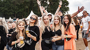Beste Partystimmung auf dem Festival-Gelände!