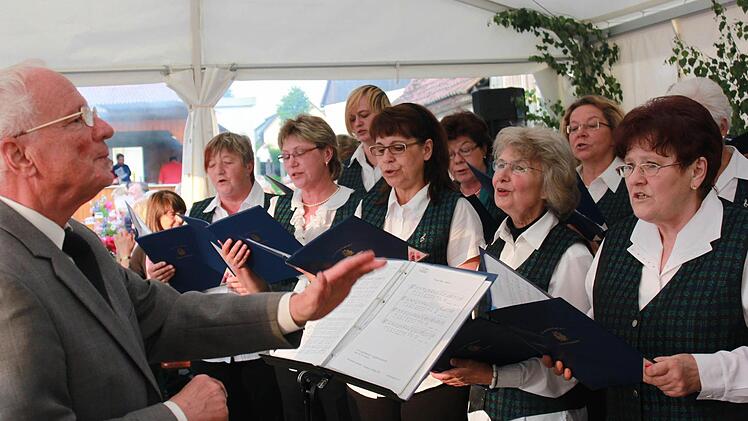 Die Liedertafel Hafenpreppach unter der Leitung von Jens Fertinger. Foto: Becht