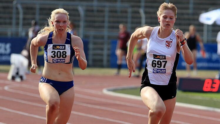 Svenja Heidecke (li.) verpasste bei der DM in Ulm das Finale über 100 und 200 Meter. Fotos: Theo Kiefner