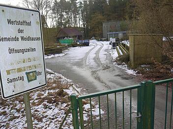 Die Tage des Wertstoffhofs in Weidhausen sind gezählt. Foto: Berthold Köhler
