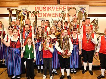 Gute Laune beim Musikverein Kleinwenkheim.