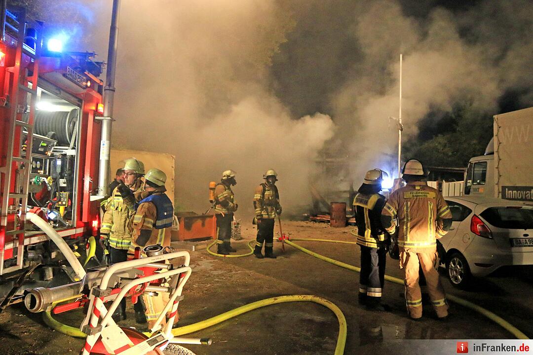Feuer in Bamberg - Mann erleidet schwerste Verletzungen