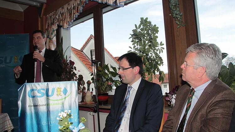 Markus Söder in Willmersreuth. Foto: Jürgen Gärtner