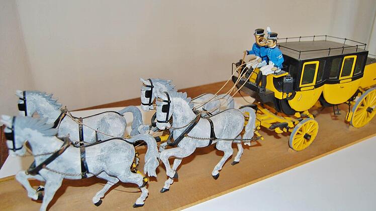 Das Kutschenmodell von 1971 im Stadtarchiv Bad Kissingen